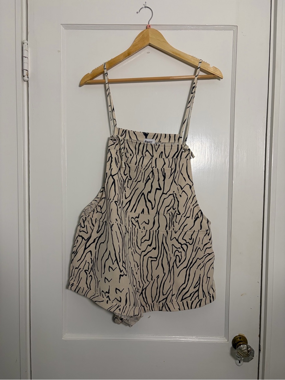 Princess Polly Beige and Black Zebra-Print Short Romper
